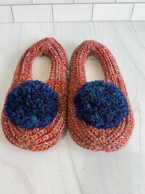 VERLOOP KNIT RIB LOUNGERS SLIPPERS CONFETTI PRINT SIZE Small/Medium